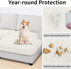 Easy-Going Stretch 4 Pieces Couch Cushion Covers - Image 3