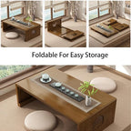 Folding Coffee Table Foldable Japanese Floor Table Low Table - Image 4