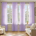 MIULEE Light Purple Sheer Curtains 90 Inches Long 4 Panels 42 x 90 Inches | by MIULEE