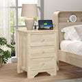Bonnlo Solid Wood Nightstand Unfinished by Bonnlo