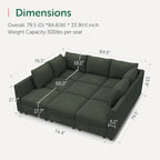 HONBAY Modular Sectional Sleeper Sofa - Image 2