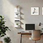 Homaterial 4 Tiers Floating Shelves, Modern Wall Mounted Shelf Storage Shelves - Image 5