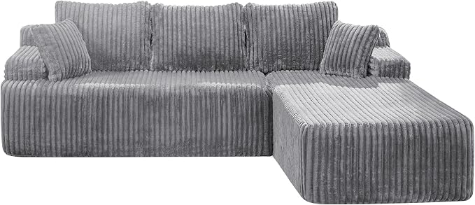 Hobestluk Modular Sectional Sofa Couches L-Shape Couch 3 Seat Modular Sofa - Image 8