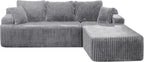 Hobestluk Modular Sectional Sofa Couches L-Shape Couch 3 Seat Modular Sofa - Image 8