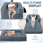 Futon Sofa Bed with Pillow, 3-in-1 Sleeper Sofa Bed with Removable Cover - Image 4