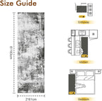 2x6 Ft Washable Runner Rug, Non-Slip Low Pile Hallway Kitchen Area Rug - Image 2