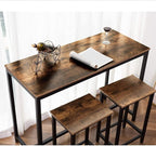 HOOBRO Bar Table and Chairs Set, 47.2” Rectangular Pub Table - Image 6