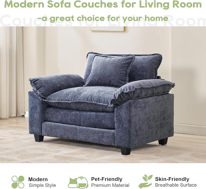 Oprisen Modular Sectional Sofa, Comfy Cloud Couch Sectional Sofa, Chenille Sofa - Image 7