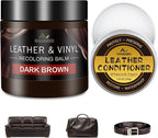 Leather Recoloring Balm with 100ml Mink Oil, Dark Brown Leather Repair Kit and by SHABEIBEI