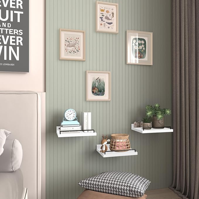 RYOFOBETTO Small Floating Shelf, 6X9 Inches Farmhouse Wall Shelves - Image 5