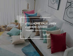 Stellhome Burlap Throw Pillow Covers Square Solid Linen Decorative Cushion - Image 5