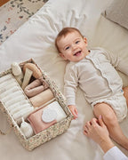 Blissful Diary Floral Diaper Caddy Organizer, Stylish Nursery Storage Basket - Image 6