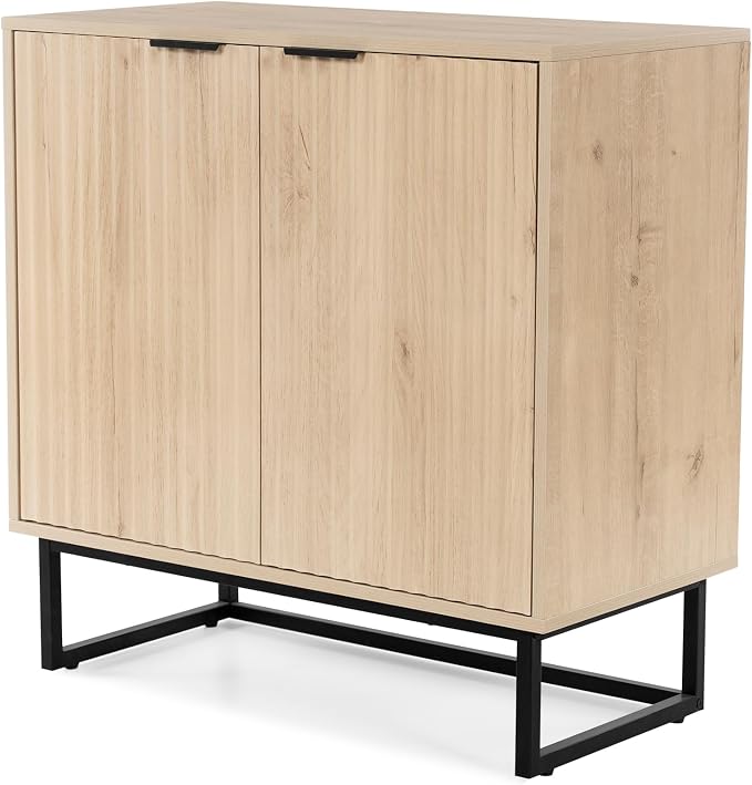 EYYTHUNG Fluted Cabinet with Storage, Sideboard Buffet Cabinet with Adjustable by EYYTHUNG