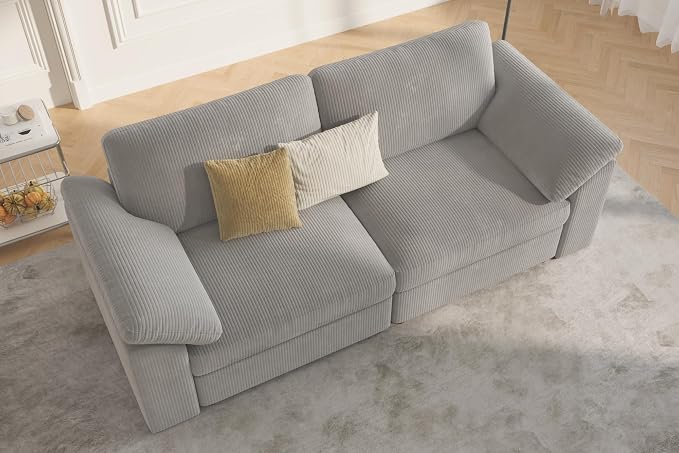 EASE MOOSE Comfty 2 Seat Couch, FSC Certified Modern Deep Seat Sectional Modular - Image 3