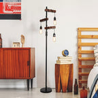 Industrial Floor Lamp, Farmhouse Tree 68 Inch 3 Lights Wood Standing Lamp - Image 6