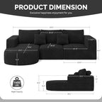 Boneless Couches for Living Room, Cloud Sectional Couch - Image 2
