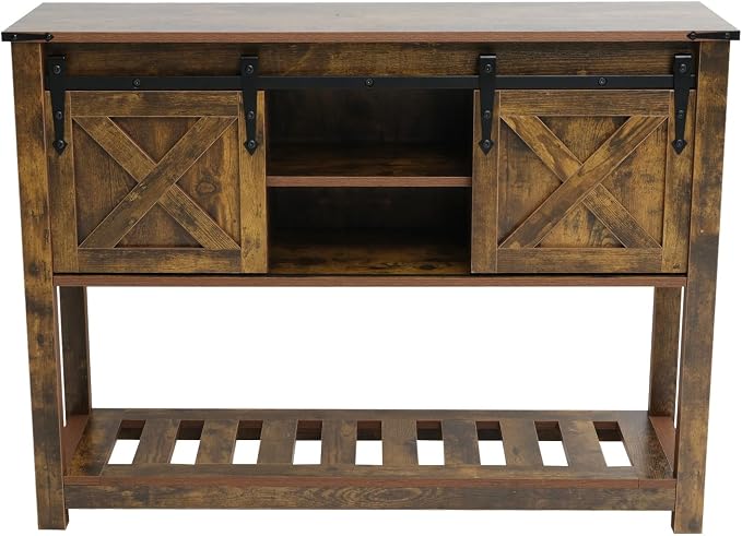 Brown Farmhouse Entryway Table, Rustic Hallway Table - Image 8