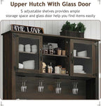 4ever2buy 72" Farmhouse Coffee Bar Cabinet - Image 6
