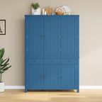 74.8''H High Freestanding Kitchen Pantry, Wooden Kitchen Organizers Cupboard - Image 4