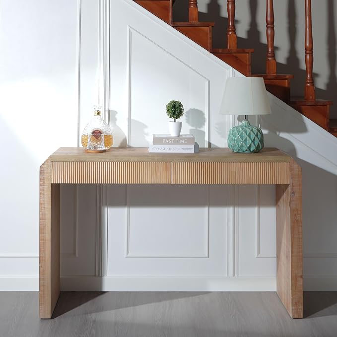 51.8" Wood Console Table for Entryway, Modern Sofa Table Behind Couch - Image 9