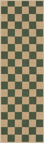 Lahome Checkered Easy Jute Kitchen Runner Rug, 2x8 Outdoor Rugs Washable | - Image 8