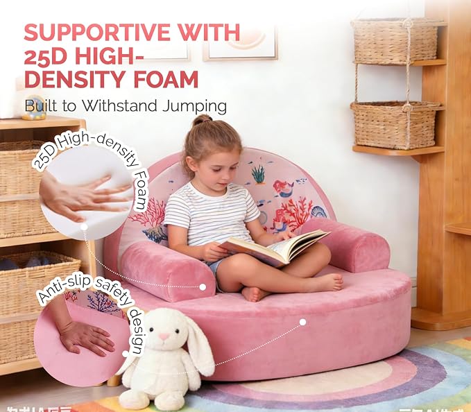 Snuggly Toddler Chair, Soft Kids Sofa - Image 7