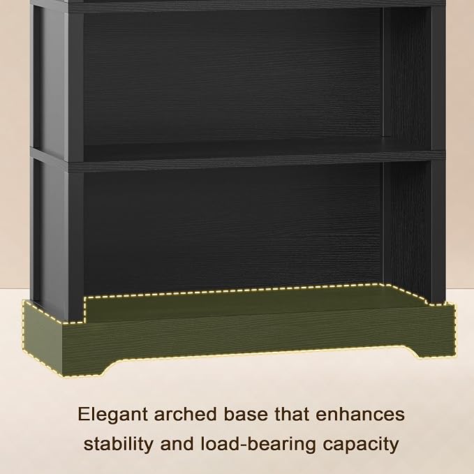 TVU 5-Tier Wooden Bookshelf, 31.5" W Standing Book Shelf - Image 7