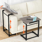 Tv Tray Table, 8-Level Adjustable Height Couch Side Table，90° Tilt Angle by Dataroad+Selead