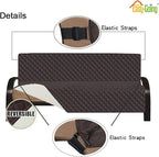 Easy-Going Reversible Couch Cover, Large Futon Sofa, Chocolate/Ivory | Machine - Image 3