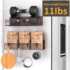 Magnetic Spice Rack for Refrigerator, 2 Pack 100% Metal Strong Magnet Shelf - Image 4