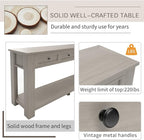 LKTART Solid Wood Console Table, Long Sofa Table Entryway Table - Image 5