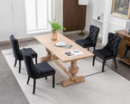 KCC Velvet Dining Chairs Set of 4, Upholstered High-end Tufted Dining Room Chair - Image 2