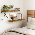 Fixwal Wood Floating Shelves for Wall, Bathroom and Kitchen, Wall Shelves for - Image 6