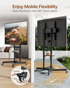 Heavy-Duty Rolling TV Stand for 55–100" Screens — Supports 165 lbs, Stable - Image 5
