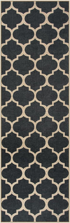 Lahome Moroccan Easy Jute Runner Rug, Geometric Trellis Woven Long Carpet - Image 3