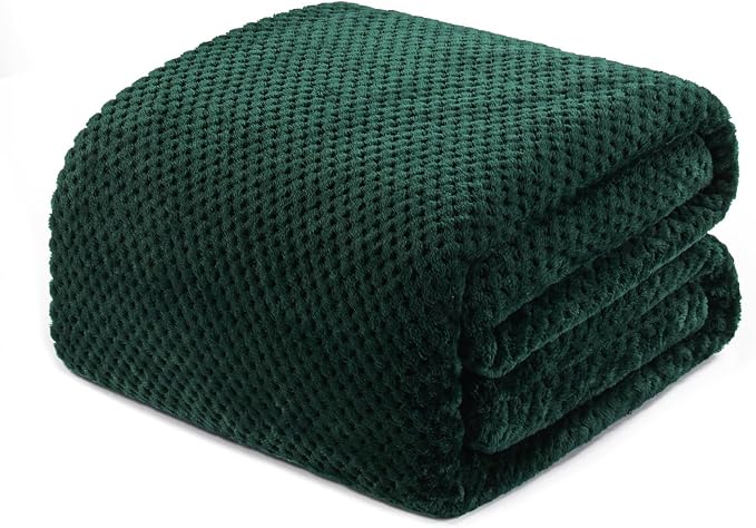 Exclusivo Mezcla Soft Waffle Fleece Bed Blanket King Size, Cozy Flannel by ExclusivoMezcla