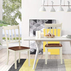 Giantex Wood Dining Chairs Set of 4, Armless Kitchen Chairs w/Solid Rubber Wood - Image 2