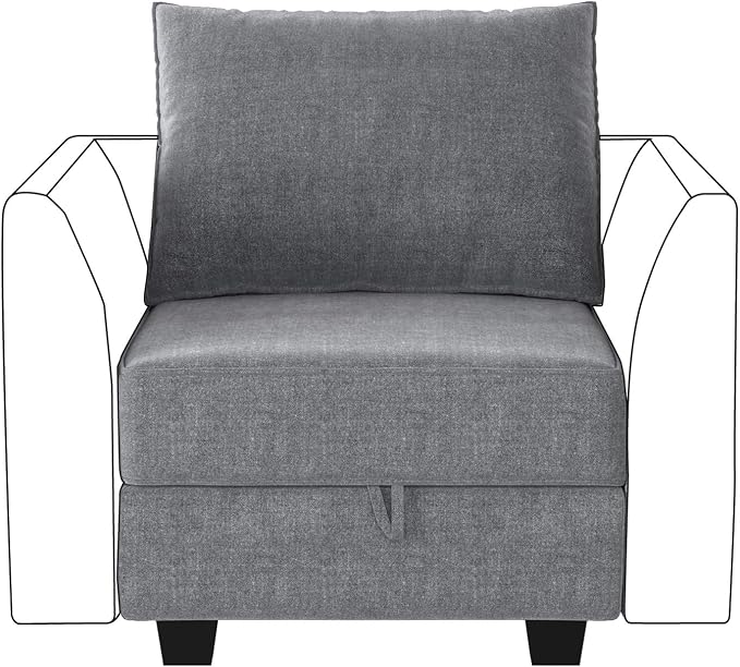 HONBAY Modern Fabric Middle Module by HONBAY