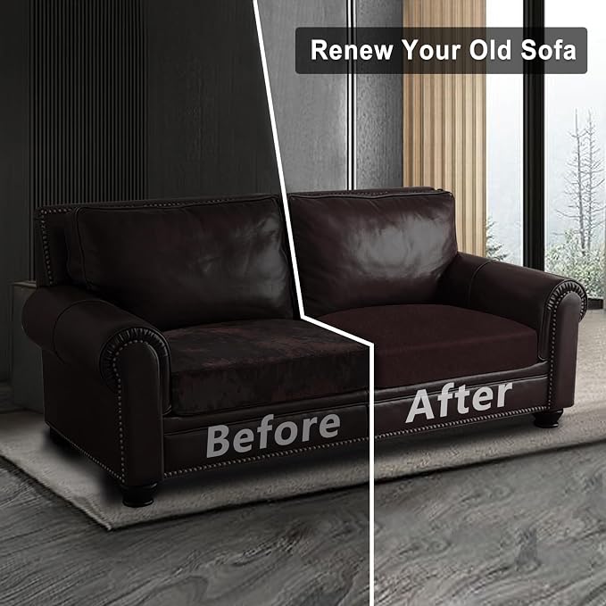 ANARACHON Leather Look Couch Cushion Covers Sofa Seat Slipcovers Sets Couches - Image 7