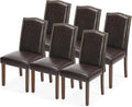 DUMOS Dining Chairs Set of 6, Moden PU Leather Kitchen Table Chairs by DumosLifestyle