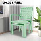 GarveeTech 3 PCS Outdoor Bistro Set, Stackable Modern Metal Steel Table and - Image 6