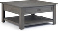 SIMPLIHOME Monroe Square Coffee Table by SimpliHome