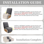 100% Waterproof Sectional Recliner Couch Covers - Image 7