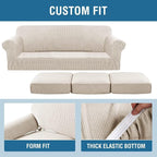 H.VERSAILTEX 4 Piece Stretch Sofa Covers - Image 4