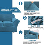 H.VERSAILTEX High Stretch Sofa Slipcover 4 Piece Cover Velvet Furniture - Image 3