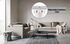 Set of 4 Furniture Legs 7.87 Inch, Adjustable Aluminum Alloy Cabinet Legs - Image 6