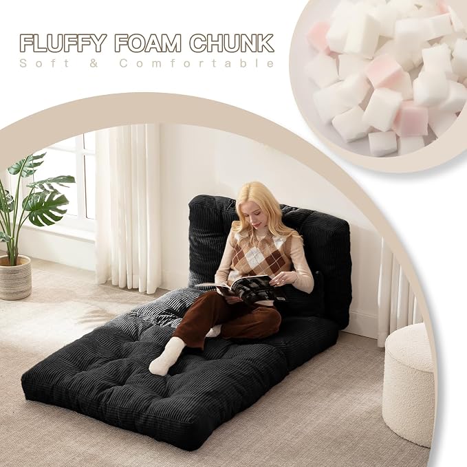 Folding Sofa Bed, Convertible Sleeper Chair - Image 5