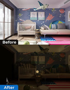 Blackout Curtains 72"x72" Portable Black Out Window Cover No Drill | 100% - Image 6