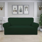 Easy-Going Stretch Oversized Loveseat Couch Covers Washable Dark Green | - Image 2