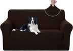 U-NICE HOME Loveseat Cover Stretch Couch Cover Sofa Slipcover, Chocolate | by U-NICEHOME